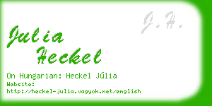 julia heckel business card